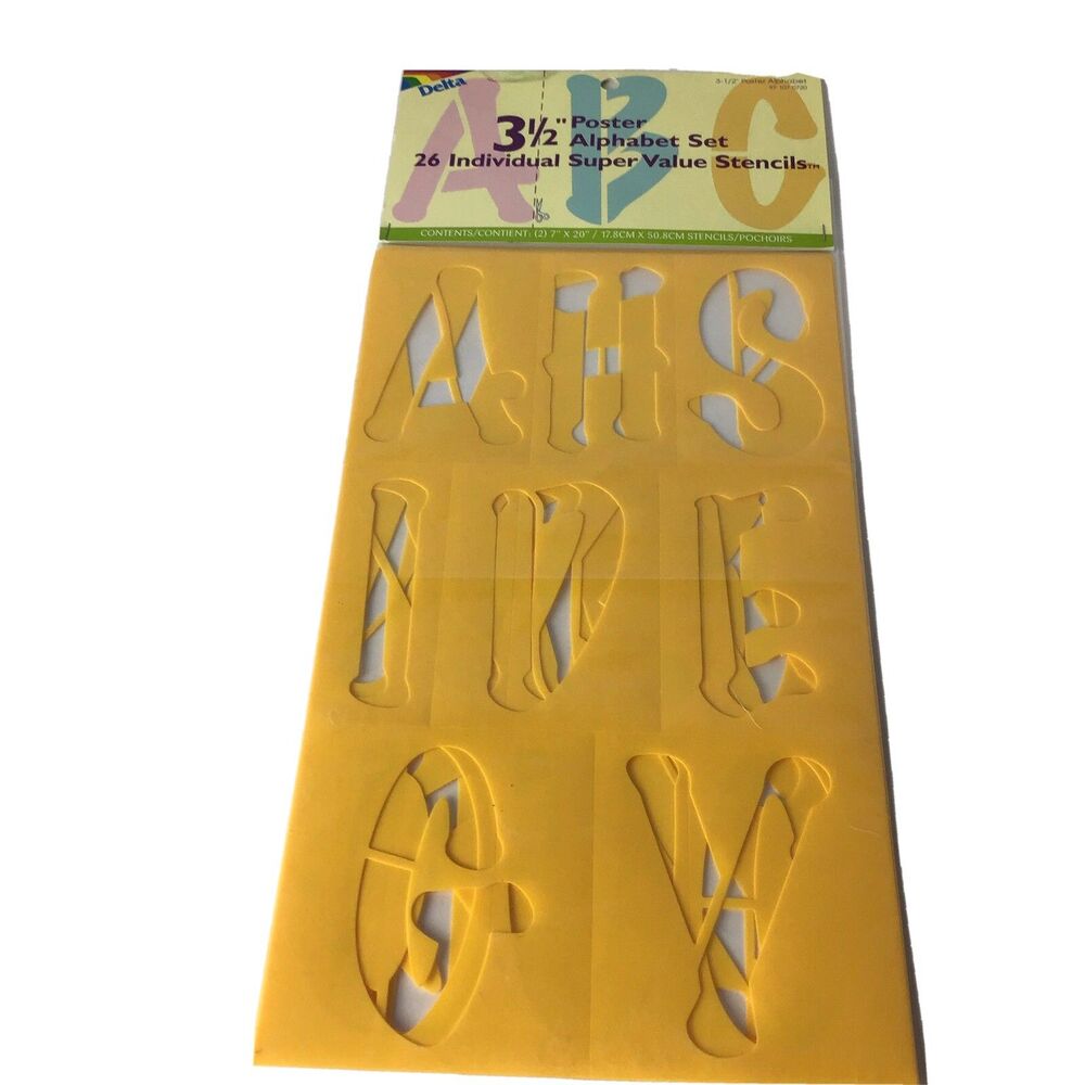 Delta Monogram Alphabet Set 26 Individual Super Value Stencils